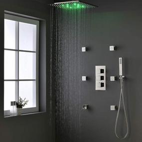 img 1 attached to Full Body Shower System, Jet Flow Controlled Individually, HOMEDEC 12Inch LED Rain Shower Body Spray Faucet Compltet Set