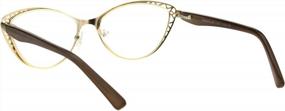 img 1 attached to Stylish Women'S Reading Glasses With Metal Rim And Cat Eye Design