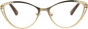 img 3 attached to Stylish Women'S Reading Glasses With Metal Rim And Cat Eye Design