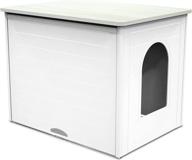 🐾 xl pet house enclosure: palram tiger double cat litter box furniture, hidden washroom cabinet bench & side table with flip up door - ideal for large cats logo