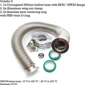 img 3 attached to Flexible And High-Quality ISO-KF KF25 Corrugated Bellow Hose Set With Clamp, Centering Ring, And O-Ring