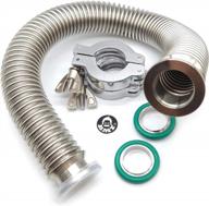 flexible and high-quality iso-kf kf25 corrugated bellow hose set with clamp, centering ring, and o-ring logo