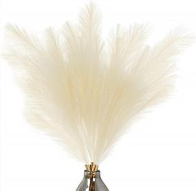 img 4 attached to Add Boho Flair To Your Home With Alishomtll'S 5 Piece 38'' Faux Pampas Grass Bundle!
