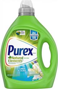 img 4 attached to Get 126 Loads Of Freshness With Purex Natural Elements Linen & Lilies Liquid Laundry Detergent, 2X Concentrated And 82.5 Fl Oz