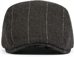 img 1 attached to Stay Classic And Stylish With FALETO Men'S Flat Newsboy Hat For Any Season And Occasion