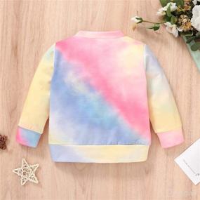 img 2 attached to 👶 Toddler Baby Girls Fashion Sweatshirt: Leopard & Tie Dye Casual Blouse Top for Fall/Winter Outfit