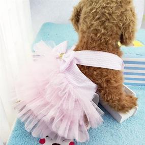 img 3 attached to 🐶 SEO-Optimized: Pet Dog Princess Dresses with Striped Mesh for Fashionable Canines