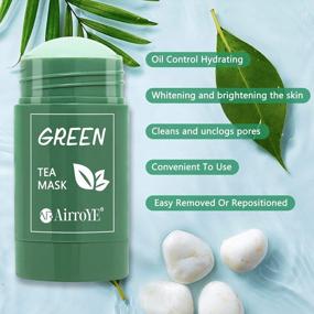 img 3 attached to Green Tea Stick Mask - Natural Deep Cleansing, Oil Control & Hydrating Face Mask For All Skin Types (AirroYE 1 PACK)