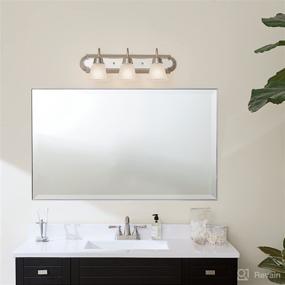 img 2 attached to Kichler Lighting Brushed Nickel Three Light Bath Fixture: Model 5337NIS
