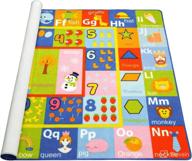 arogan kids educational playmat rug with numbers, shapes, animals pattern - non slip play rug for nursery, bedroom, play room - 3x5 feet logo