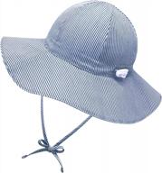 upf 50+ cotton infant sun hat for baby girls and boys – wide brim toddler beach hats for boys and girls логотип