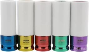 img 3 attached to 🔧 ABN 1/2in Impact Drive Lug Nut Socket 5-Piece Set: Non-Marring, Color-Coded Wheel Rim Protectors
