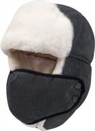 stay warm and protected with fitextreme winter thermal ear flap hat - perfect for skiing, hunting and more logo