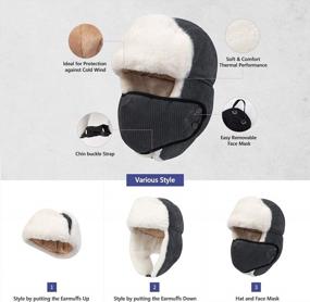 img 2 attached to Stay Warm And Protected With FITEXTREME Winter Thermal Ear Flap Hat - Perfect For Skiing, Hunting And More