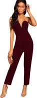 👗 romwe sweetheart strapless stretchy jumpsuit - stylish women's clothing collection logo