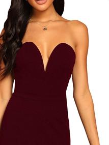 img 1 attached to 👗 Romwe Sweetheart Strapless Stretchy Jumpsuit - Stylish Women's Clothing Collection