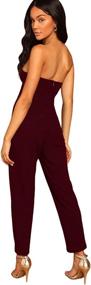 img 3 attached to 👗 Romwe Sweetheart Strapless Stretchy Jumpsuit - Stylish Women's Clothing Collection