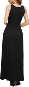 img 1 attached to Women'S Sleeveless Maxi Dress: LILBETTER Empire Waist Casual Long Dresses With Pockets