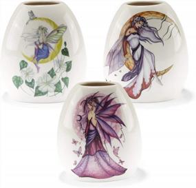 img 4 attached to Magical Jessica Galbreth Porcelain Vases For Fairy And Dragon Lovers - 3 Pack Assorted Sizes