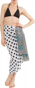 img 4 attached to Cotton Printed Summer Sarong Scarf By Likemary