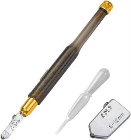 img 4 attached to 🖌️ IMT Pencil Style Glass Cutter: Professional Oil Feed Tool for Mosaic/Tiles/Stained Glass, Tungsten Carbide Tip, Replaceable Head, and Oil Reservoir. 2mm-12mm Cut Sizes.