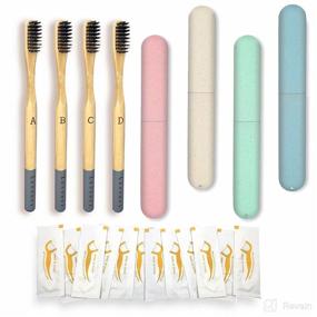 img 4 attached to Toothbrush Kit for Travel with Bristles That are Gentle on Your Teeth