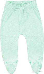 img 3 attached to 🐻 123 Bear Baby Soft Cotton Spandex Pants with Built-in Feet