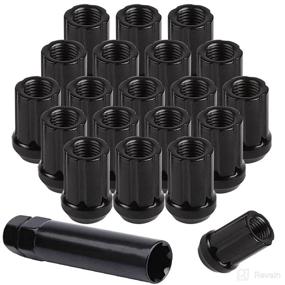 img 4 attached to M12x1.5 Lug Nuts - MuHize Upgrade Black Wheel Lug Nut Kit (2022 New) - 20 PCS with 1 Key - Open End 6 Spline Nut for Ford Dodge Chevrolet Buick Cadillac Acura