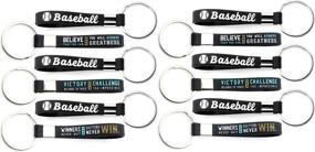 img 1 attached to 12 Pack Baseball Keychains Motivational Quotes
