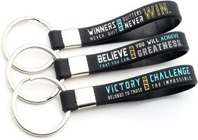img 2 attached to 12 Pack Baseball Keychains Motivational Quotes