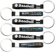 12 pack baseball keychains motivational quotes logo