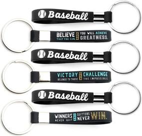 img 3 attached to 12 Pack Baseball Keychains Motivational Quotes