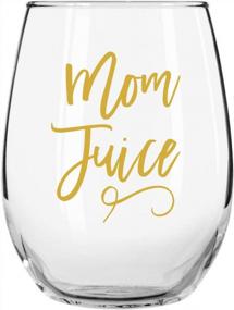 img 2 attached to Elegant Libbey Tumbler: Momstir Mom Juice Funny Wine Glass 15Oz For Mammas - Perfect Mother'S Day Gift!