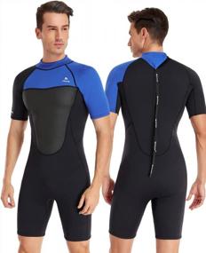 img 4 attached to Abahub Shorty Wetsuits For Men And Women - Perfect For Snorkeling, Surfing & Scuba Diving