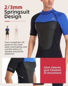 img 2 attached to Abahub Shorty Wetsuits For Men And Women - Perfect For Snorkeling, Surfing & Scuba Diving