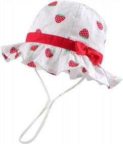 img 4 attached to Protect Your Little Princess From The Sun With Our Bow Bucket Hat: Ideal For Infants And Toddlers