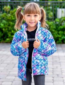 img 3 attached to Stay Warm And Stylish With Enlifety Girls' Cute Printed Puffer Jacket - Perfect For Fall, Winter, And Spring - Available In Sizes 4-12T!