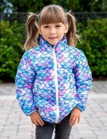 img 2 attached to Stay Warm And Stylish With Enlifety Girls' Cute Printed Puffer Jacket - Perfect For Fall, Winter, And Spring - Available In Sizes 4-12T!