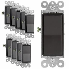 img 4 attached to ENERLITES Elite Series Decorator Rocker Light Switch, 15A 120V/277V, Gloss Finish, Single Pole, 3 Wire, Grounding Screw, Residential Grade, UL Listed, 91150-DB, Dark Bronze Color (10 Pack)