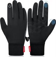 anqier winter gloves, новейшие ветрозащитные теплые перчатки с сенсорным экраном для мужчин и женщин для велоспорта, бега, активного отдыха логотип