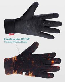 img 3 attached to Anqier Winter Gloves, новейшие ветрозащитные теплые перчатки с сенсорным экраном для мужчин и женщин для велоспорта, бега, активного отдыха