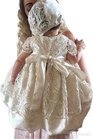 img 4 attached to 👗 Aorme Christening Gown Dress: Elegant Lace Baptism Dress for Girls 0-24 Months