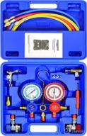 autowanderer tool 3 way a/c manifold gauge air conditioning diagnostic freon charging set fits auto household r134a r404a r12 r22 refrigerants logo