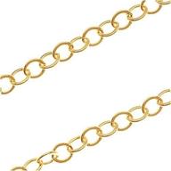 gold filled cable chain by beadaholique - 2.4mm width, unfinished, sold by the foot logo