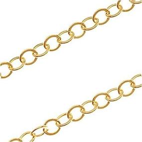 img 1 attached to Gold Filled Cable Chain By Beadaholique - 2.4Mm Width, Unfinished, Sold By The Foot