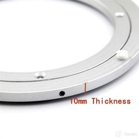 img 2 attached to 🔄 TamBee 12 Inch Aluminum Lazy Susan: Heavy Duty Metal Turntable Ring for Smooth Rotating on Dining Table - 300mm Silver Bearings Hardware