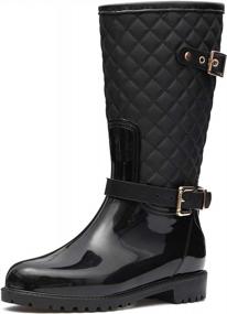 img 4 attached to Gracosy Women'S Rain Boots: Waterproof, Anti-Slip & Lightweight Fashion Garden Shoes