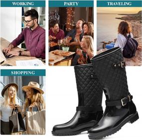 img 1 attached to Gracosy Women'S Rain Boots: Waterproof, Anti-Slip & Lightweight Fashion Garden Shoes