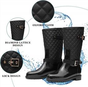 img 3 attached to Gracosy Women'S Rain Boots: Waterproof, Anti-Slip & Lightweight Fashion Garden Shoes