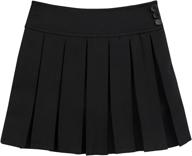 freebily two tab pleated buttons scooter girls' clothing : skirts & skorts logo